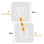 Double-Sided Adhesive Wall Hooks Hanger Strong Transparent Suction Cup Sucker Hooks Kitchen Bathroom Storage Plug Socket Holders - Image 6