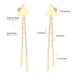 LUXUKISSKIDS Stainless Dangling Earrings Long Tassel Drop Golden Pendients Korean Fashion Women Fairy Wedding Party Accessories - Image 33