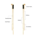 LUXUKISSKIDS Stainless Dangling Earrings Long Tassel Drop Golden Pendients Korean Fashion Women Fairy Wedding Party Accessories - Image 13