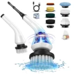 Electric Spin Scrubber 8 Brush Heads & Extension Handle Cordless Cleaner - Image 7