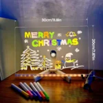 LED Note Board Night Light with 7 Pens | Kids DIY Drawing Gift Acrylic Pad - Image 8