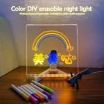 LED Note Board Night Light with 7 Pens | Kids DIY Drawing Gift Acrylic Pad - Image 3