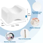 Memory Foam Knee Pillow Orthopedic Leg Spine Hip Support Side Sleepers - Image 2