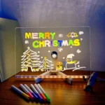 LED Note Board Night Light with 7 Pens | Kids DIY Drawing Gift Acrylic Pad - Image 10