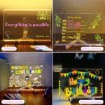 LED Note Board Night Light with 7 Pens | Kids DIY Drawing Gift Acrylic Pad - Image 6